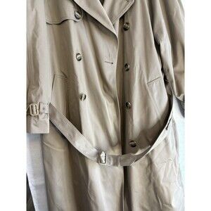 London Fog Trench Coat double Breasted Mens 46 Long W/heavy Winter Liner